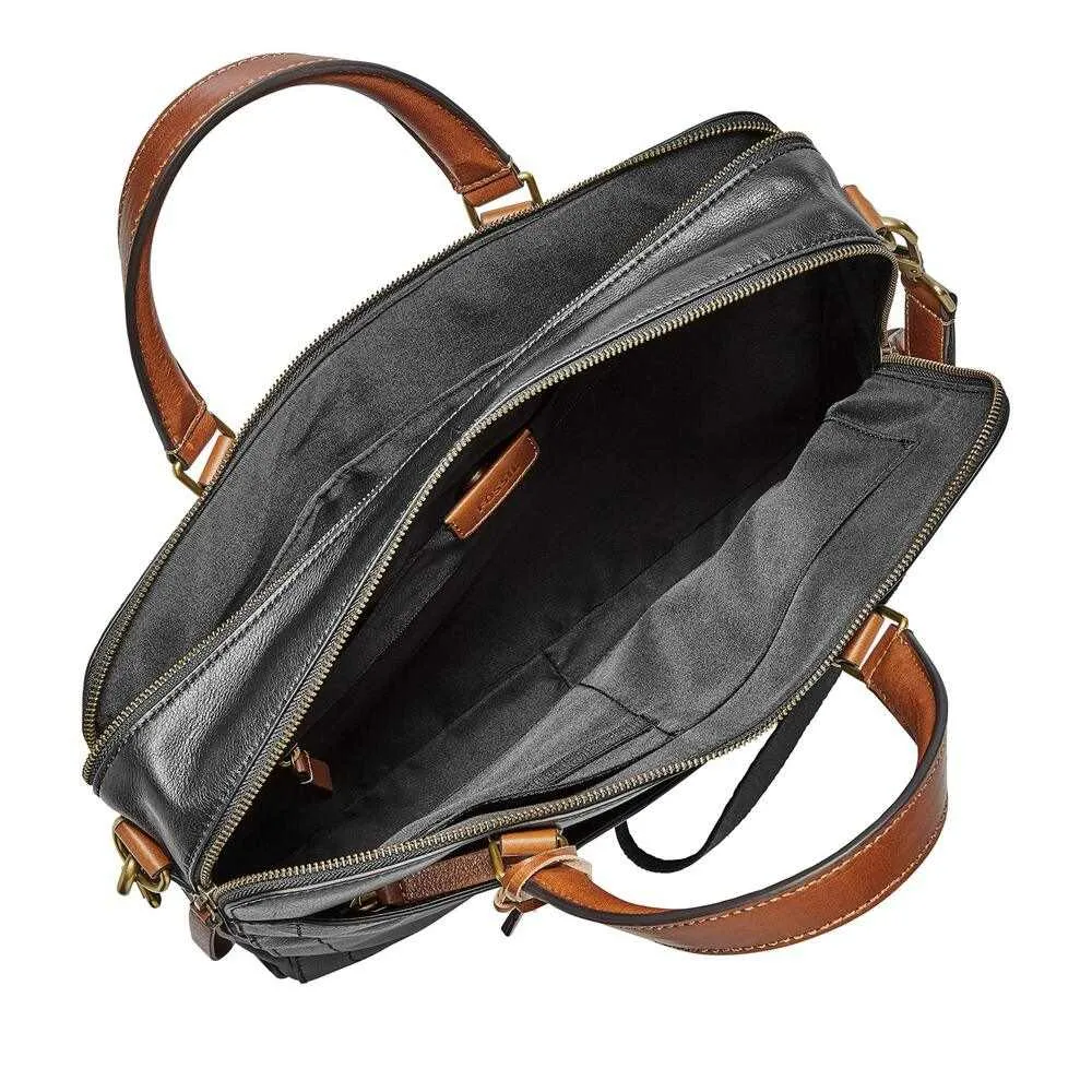 Fossil Messenger Bag Black 15.5''L x 3.5''W x 12''H