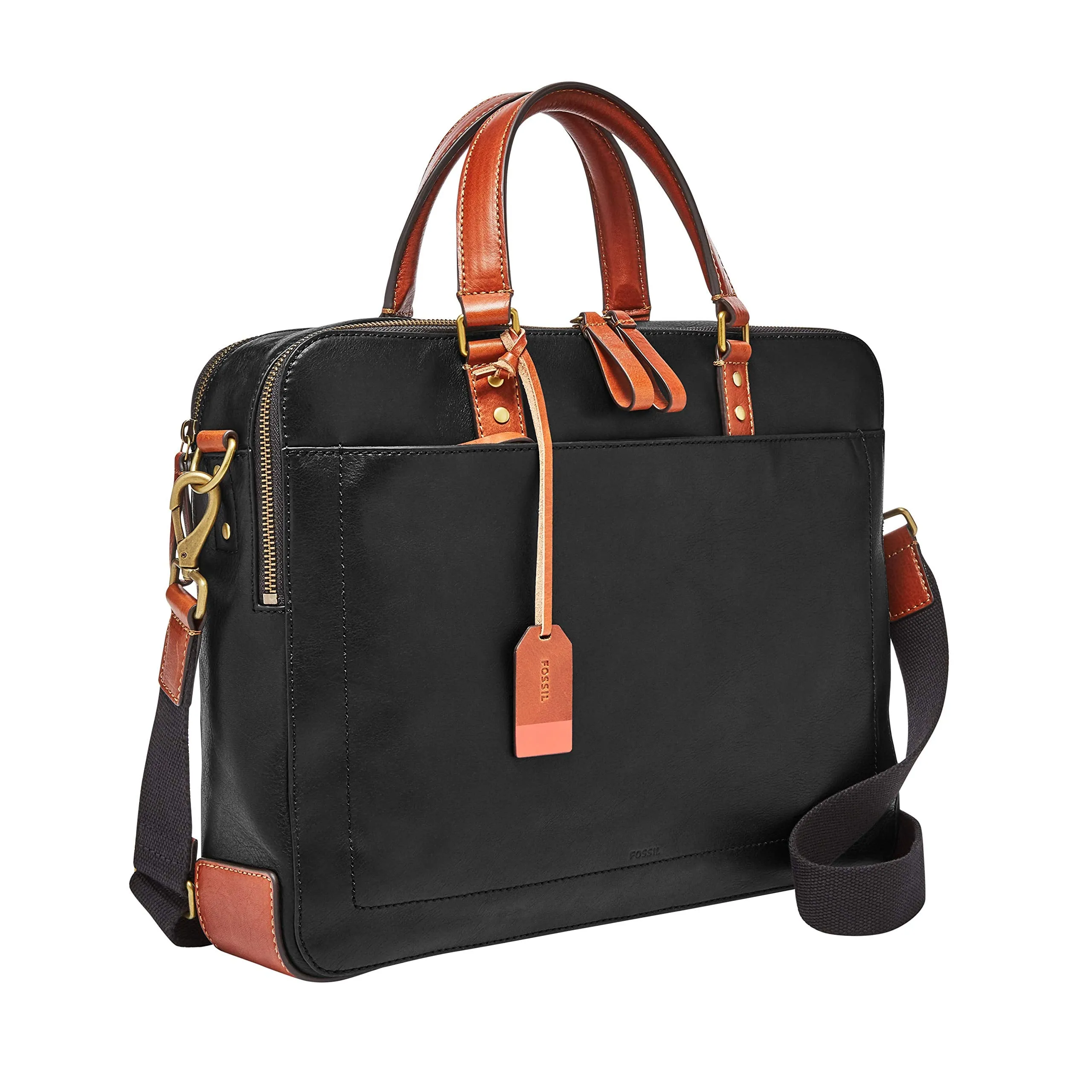 Fossil Messenger Bag Black 15.5''L x 3.5''W x 12''H