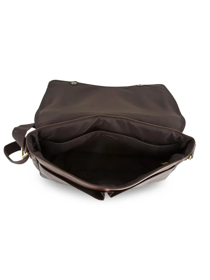 Fossil SBG1130200 Travis Messenger Brown Leather Bag