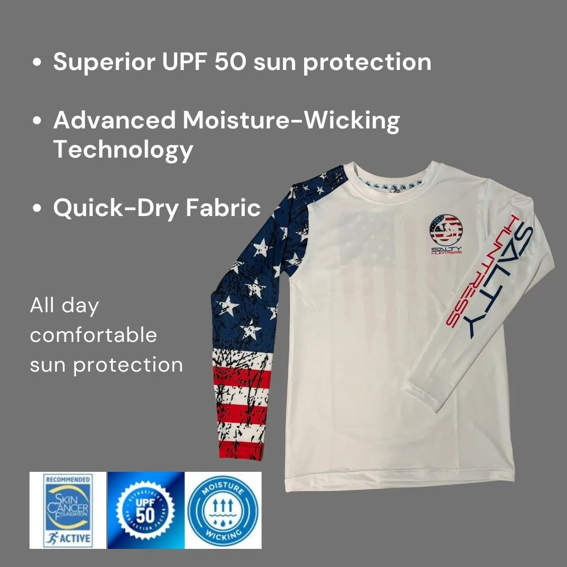 Freedom - Youth Sun Protection Shirt - UPF 50, Quick-Dry Fabric