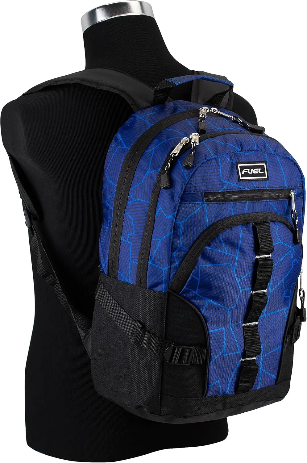 FUEL Hiking Laptop Backpack, College Bookbag, Travel Daypack with 5 Compartments, Dynamo Tech Pocket, 18.5 Inches