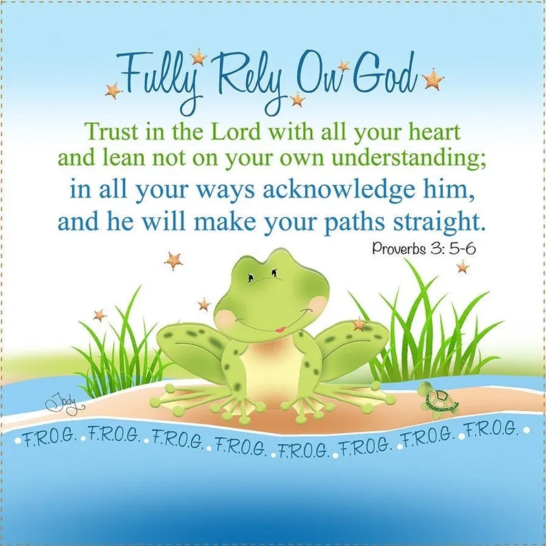Fully Rely On God Proverbs 3:5 6 inch Mini Fabric Art Panel