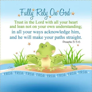 Fully Rely On God Proverbs 3:5 6 inch Mini Fabric Art Panel