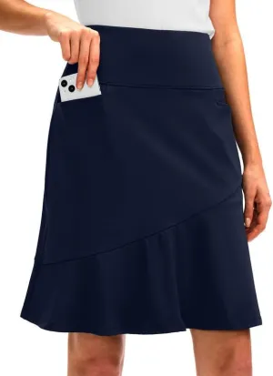 G Gradual Skorts Skirts for Women with 5 Pockets 20" Knee Length Golf Skirt Modest Long Tennis Athletic Skirts for Women