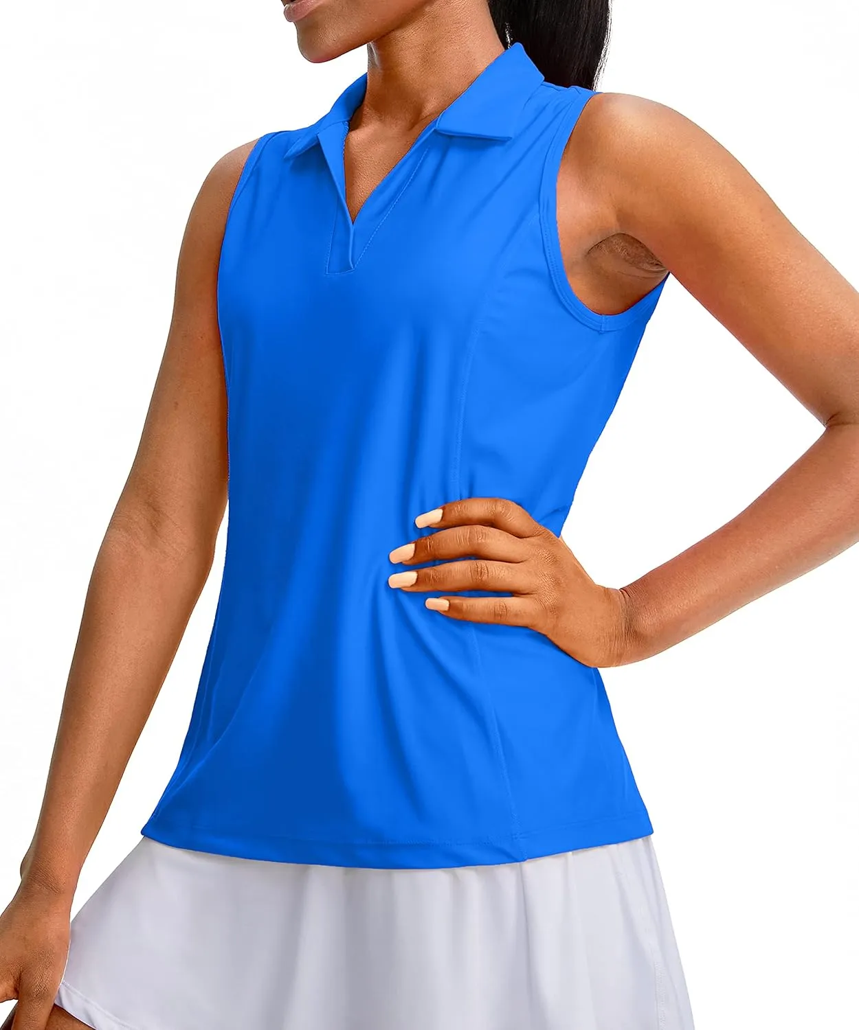 G Gradual Women's Sleeveless Golf Polo Shirts Tennis Quick Dry Collared Tank Tops V-Neck Polos for Women