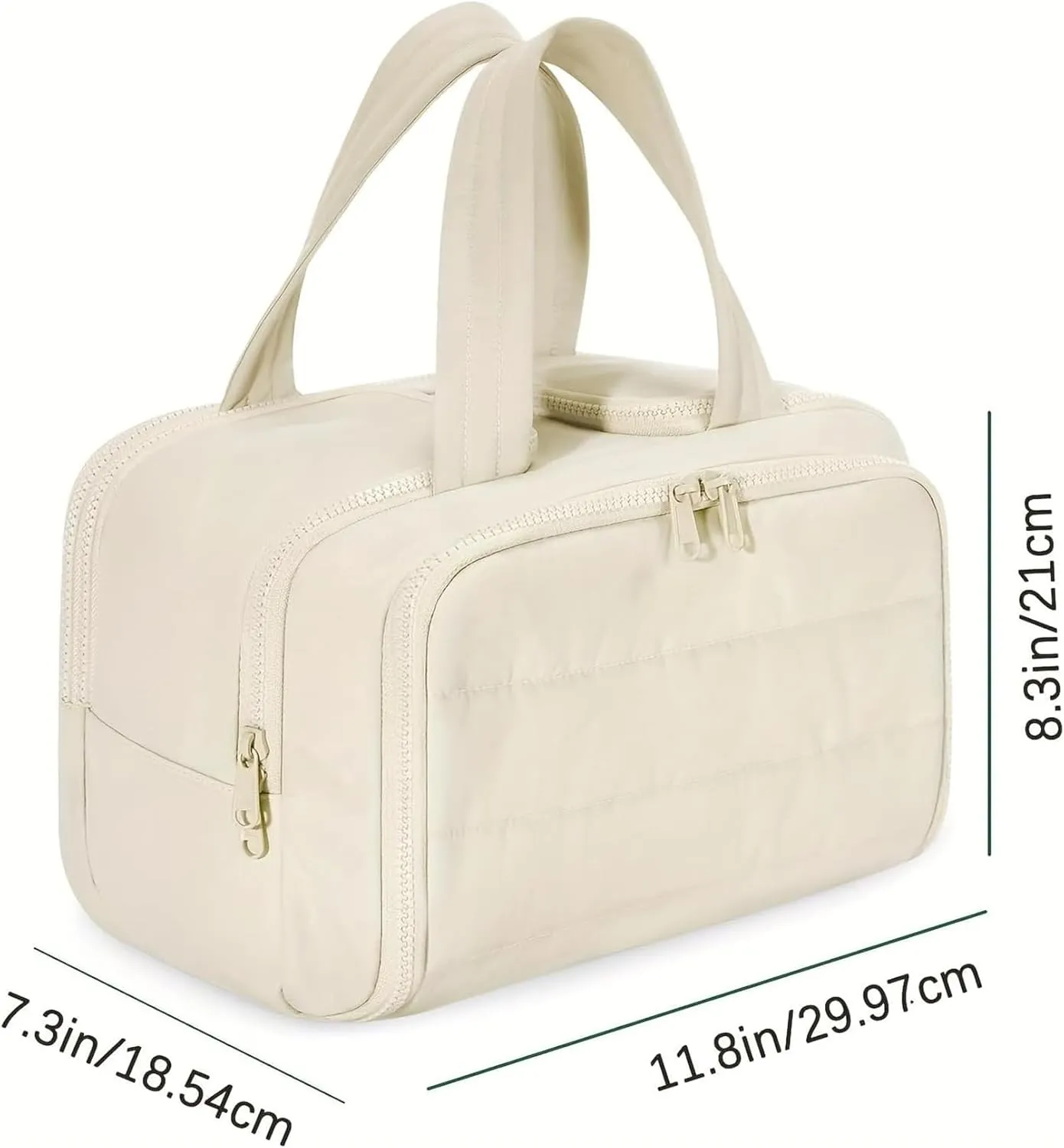 GDSAFS Large Capacity Wide-Open Travel Cosmetic Bag - Curetoaway Travel Cosmetic Bag, 4-In-1 Portable Waterproof Dry/Wet Separation Pouch Open Flat Toiletry Bags with 4 Compartments (2pcs/B)