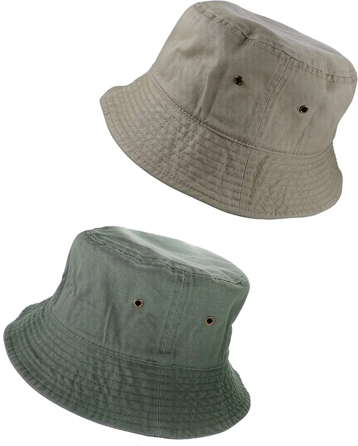 Gelante Solid Color 100% Cotton Bucket Hat for Women and Men Packable Travel Summer Beach Hat