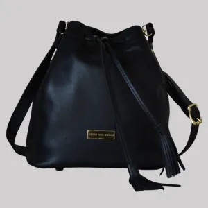 Genuine Leather Drawstring Bag