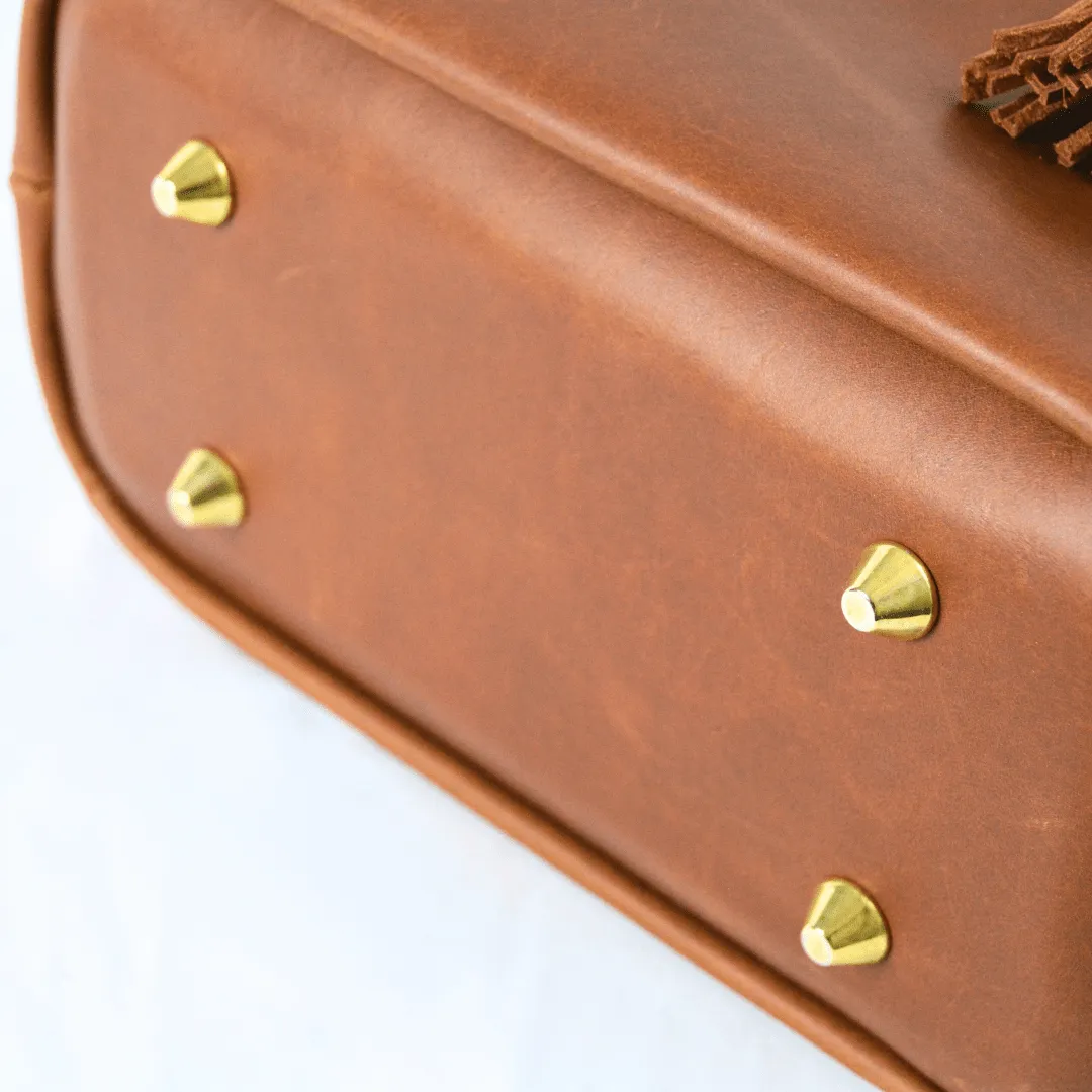 Genuine Leather Drawstring Bag