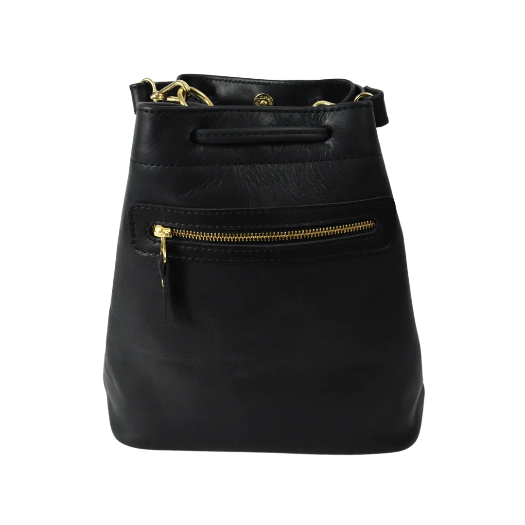 Genuine Leather Drawstring Bag