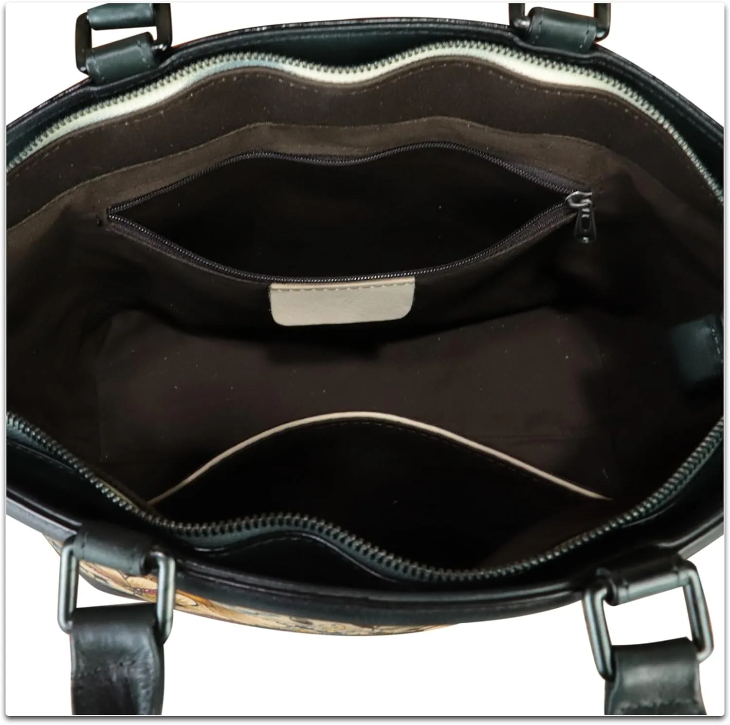 Genuine Leather Handbag Purse for Women Hand Painted Shoulder Handbag Handmade Purse Crossbody Work Tote Casual Bag