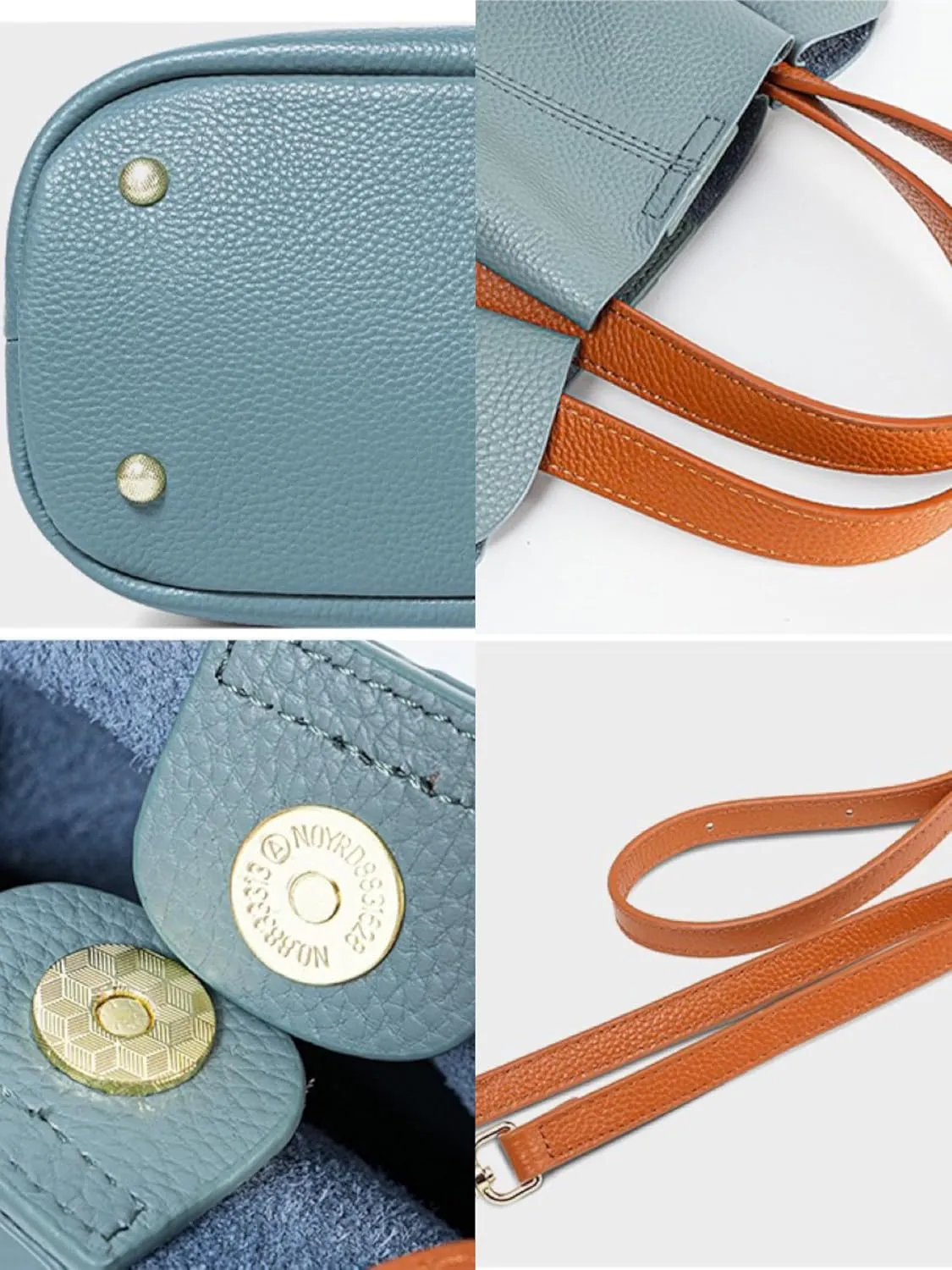 Genuine Leather Tote Bag for Women, Women's Leather Shoulder Bags Purses Satchel Handbags for Daily