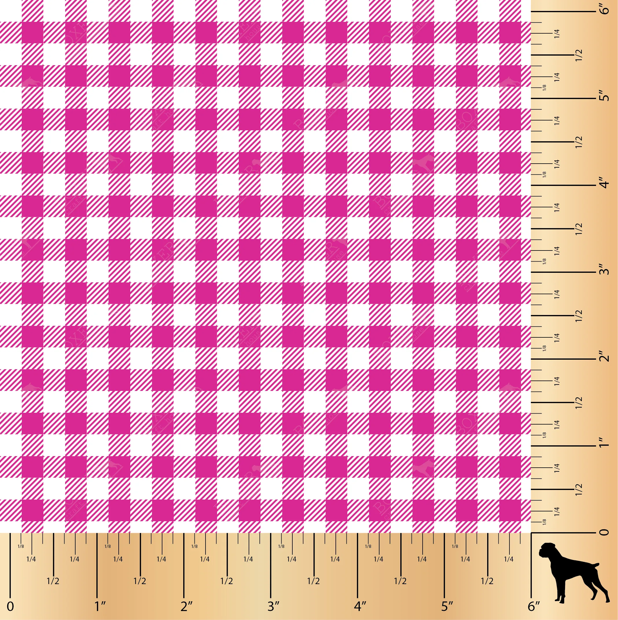Gingham 1/4" - Pink