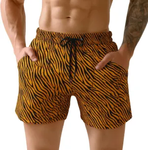 GINGTTO Men's Beach Shorts Bathing Suits with Mesh Lining