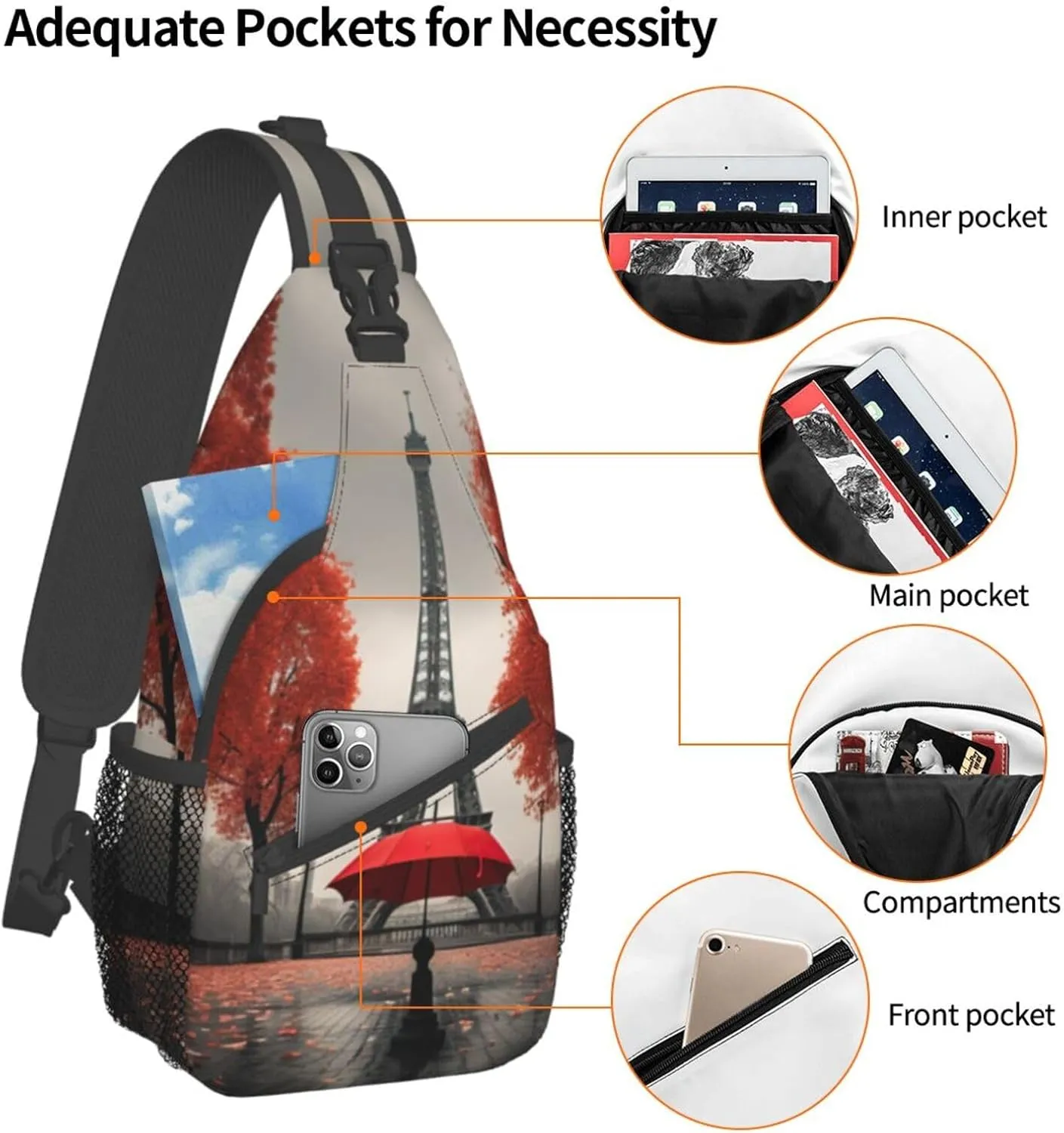 Girl Dance Butterfly Crossbody Bag Chest Shoulder Bag Small Casual Backpack Suitable For Women Men Hiking