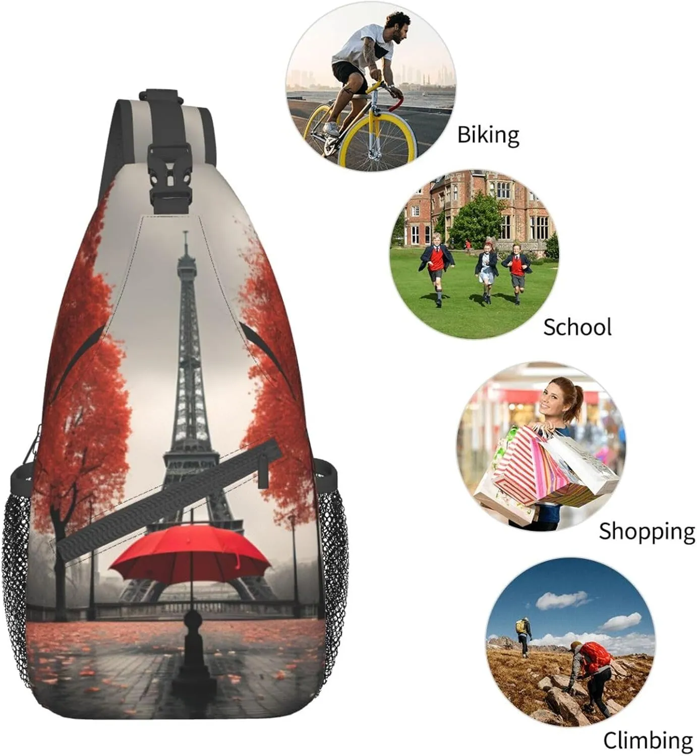 Girl Dance Butterfly Crossbody Bag Chest Shoulder Bag Small Casual Backpack Suitable For Women Men Hiking