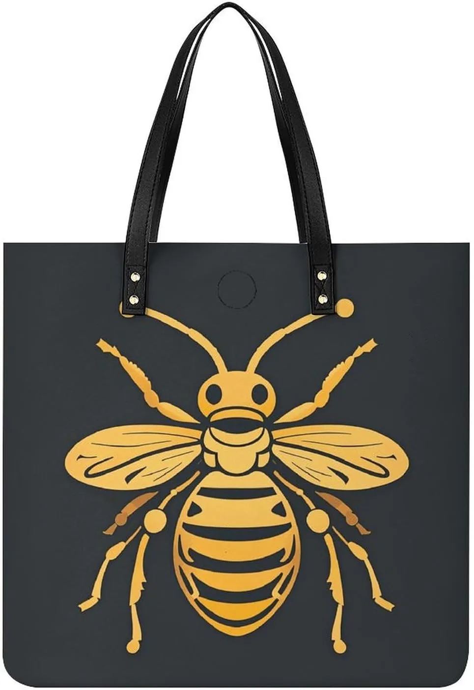 Golden Bee Insect Pattern Tote Bag Durable Water-Resistant Handbags Lightweight Tote for Travel Work Book