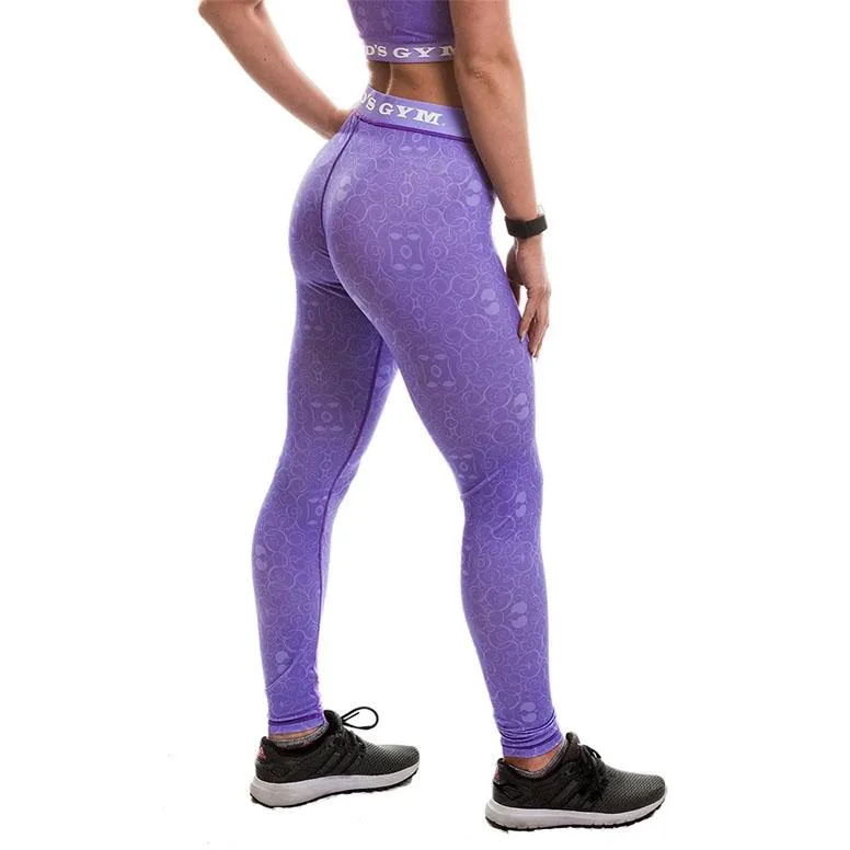 Golds Gym F-L Sublimated Gym Leggings - Lilac