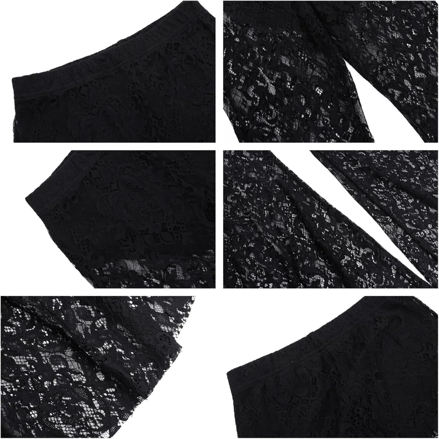 Gothic Bell Bottom Pants for Women Goth Grunge Black High Waisted Flare Leggings Boho Hippie Festival Outfits