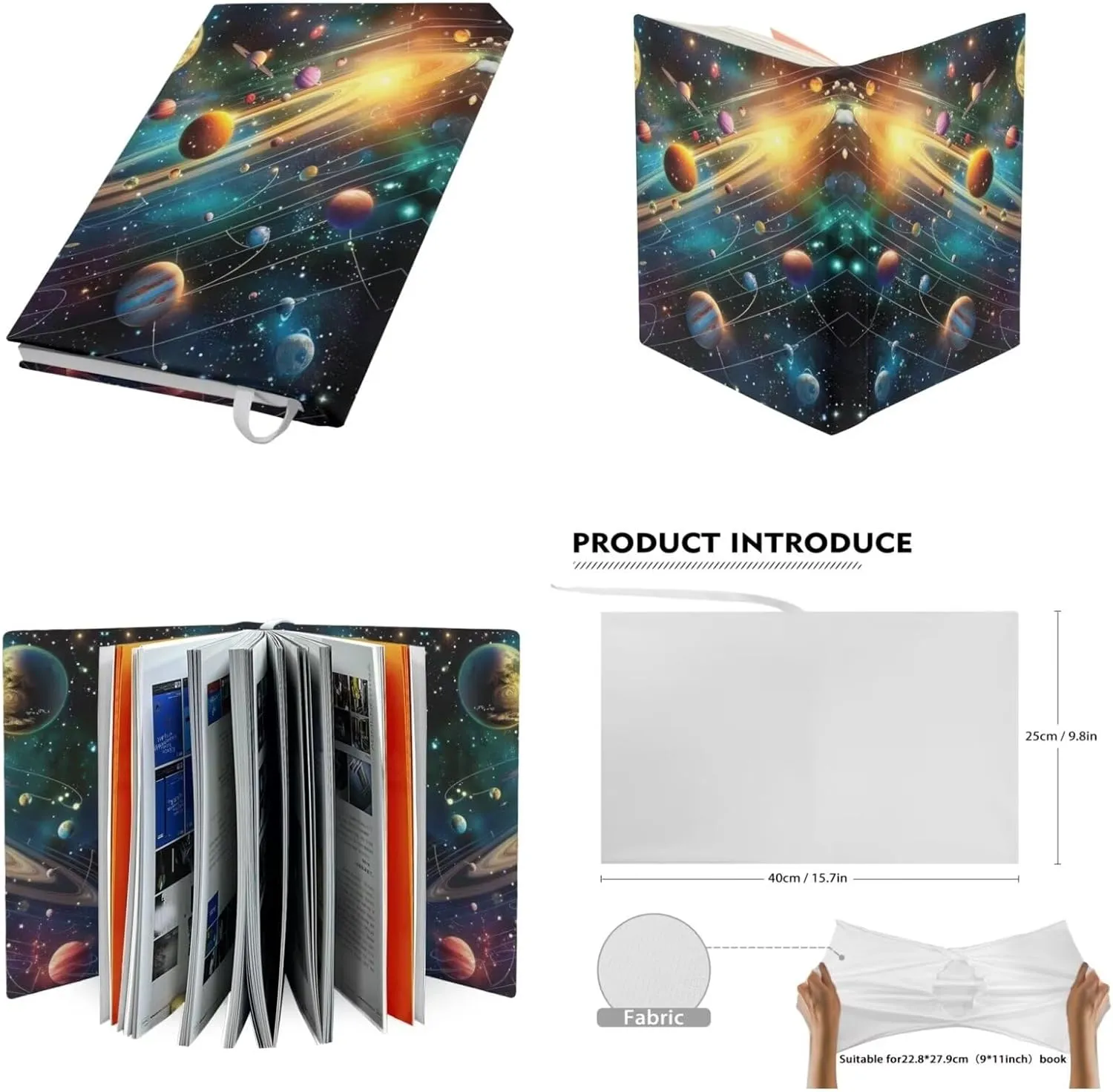 Gradient 4 Piece Backpack Set for Girl Galaxy Print Portable Kids Backpack for Girls Age 6-8 Waterproof Oil Proof Meal Prep Bags for Middle School Secondary Schools