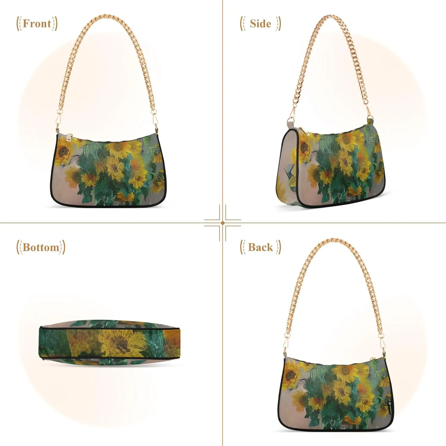 Graffiti Painting Abstract Chain Purse Hobo Clutch Bag Women's Designer Inspire Handbags Shoulder Strap
