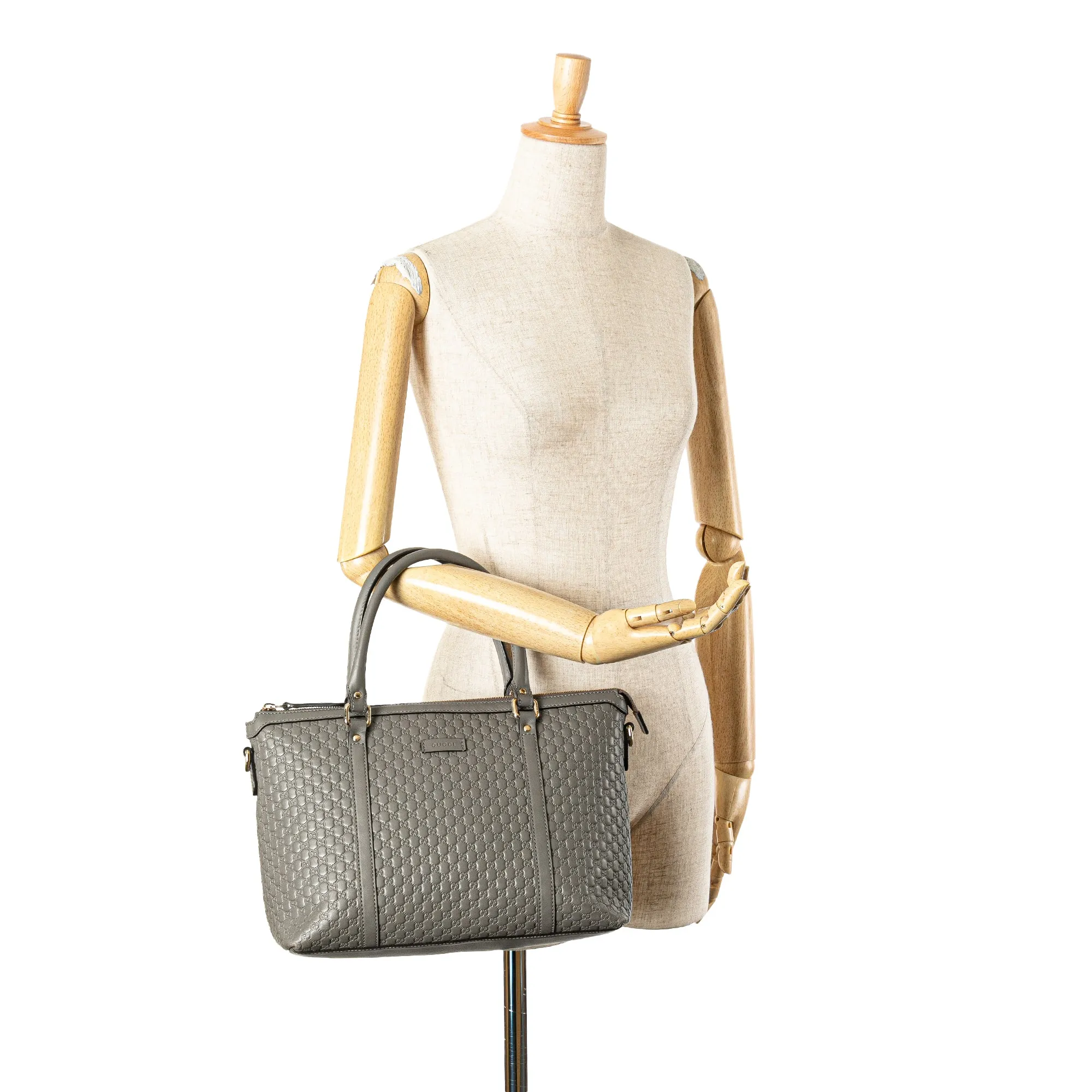 Gray Gucci Small Microguccissima Joy Satchel
