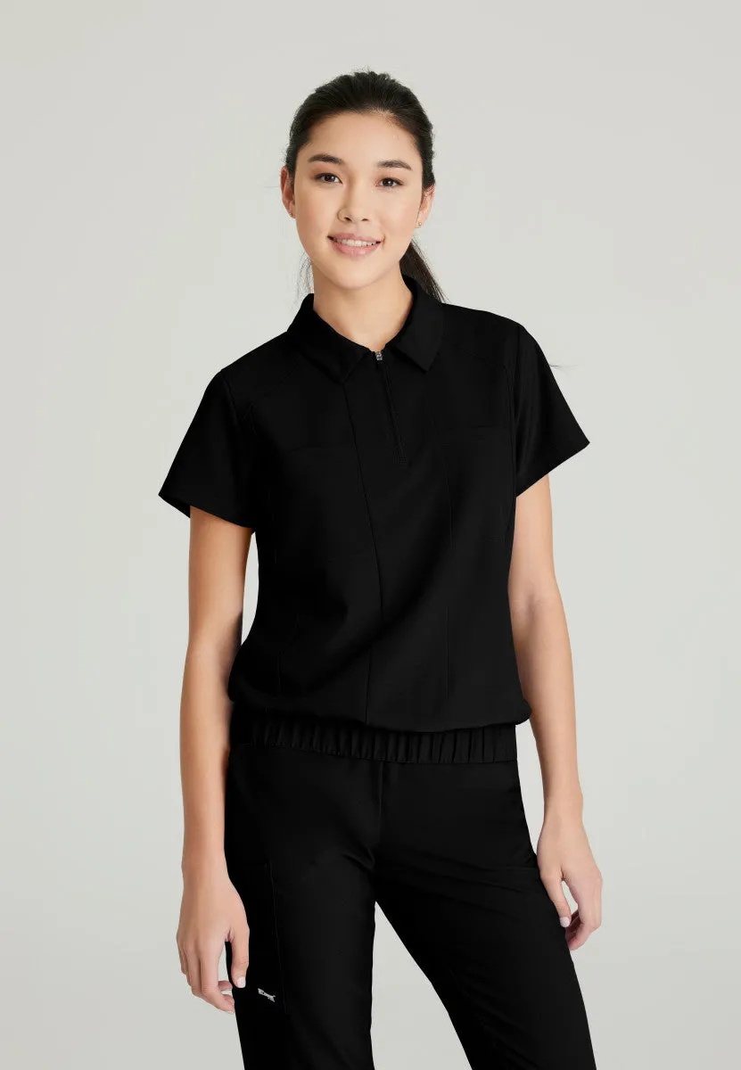Greys Anatomy Evolve GSST215 Perseverance Scrub Top Black