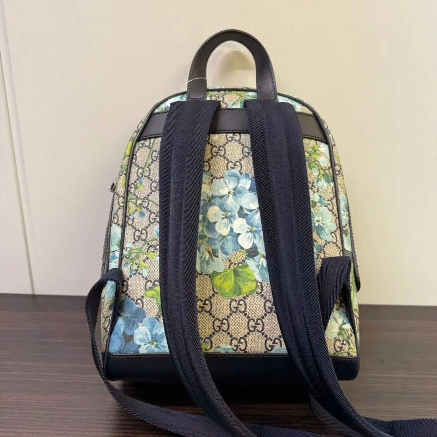 Gucci Floral Backpack LB110003 - Preloved A Rank, Blue/Green, Canvas