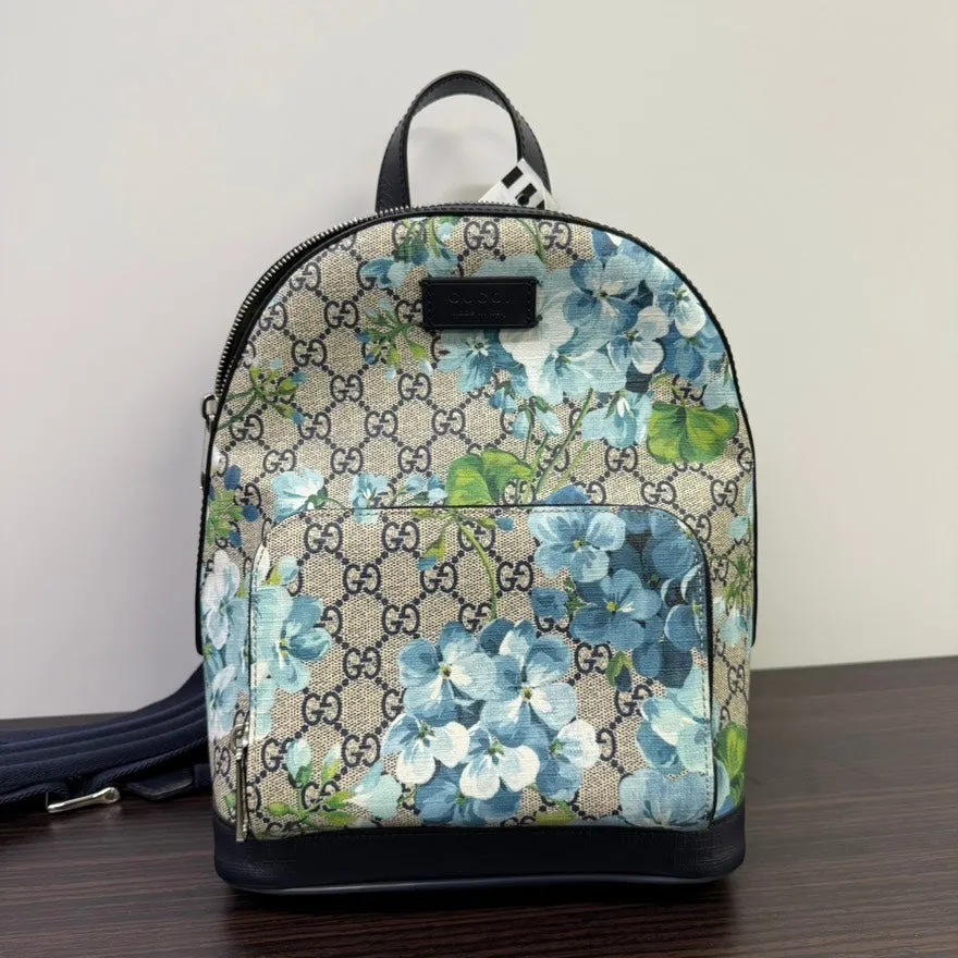 Gucci Floral Backpack LB110003 - Preloved A Rank, Blue/Green, Canvas