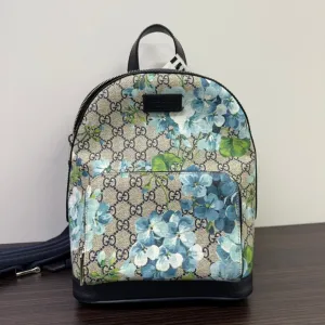 Gucci Floral Backpack LB110003 - Preloved A Rank, Blue/Green, Canvas