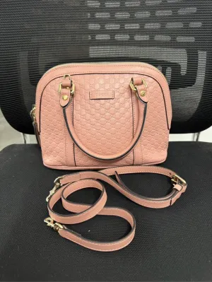 Gucci GG Guccissima Pink Leather Mini Satchel/Top Handle Bag