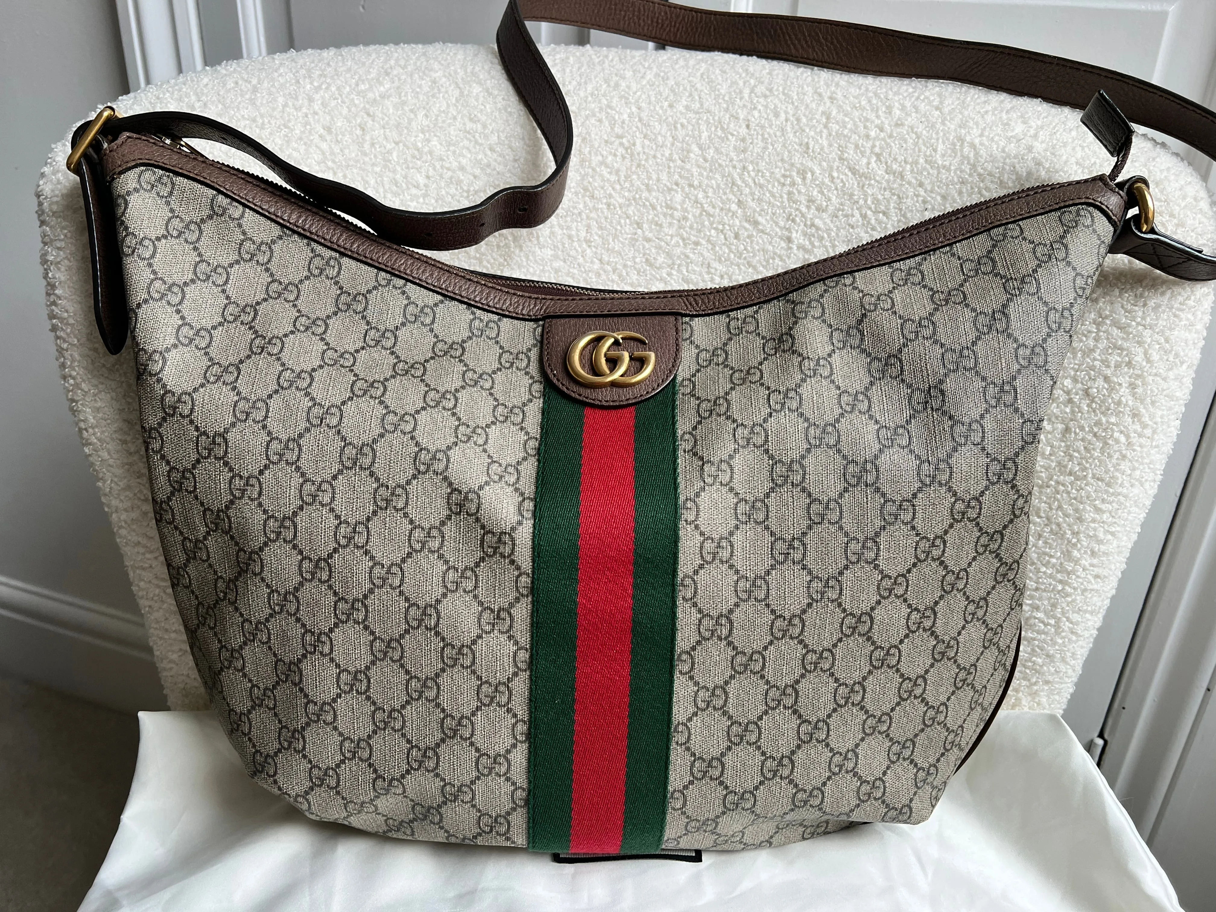 Gucci GG Supreme Ophidia Large Shoulder Bag (RRP £1090)