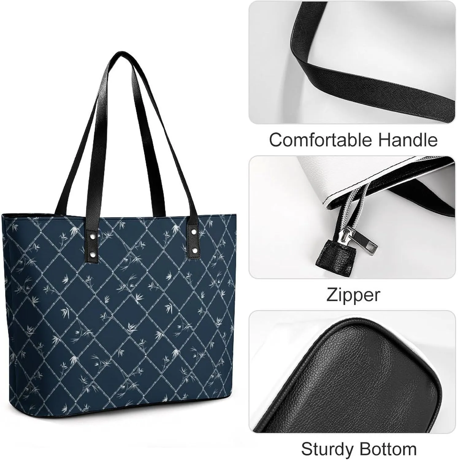 Guitar Hard Rock Hobo Handbags With Zipper Large Capacity Satchel Tote Bag Shoulder Bag