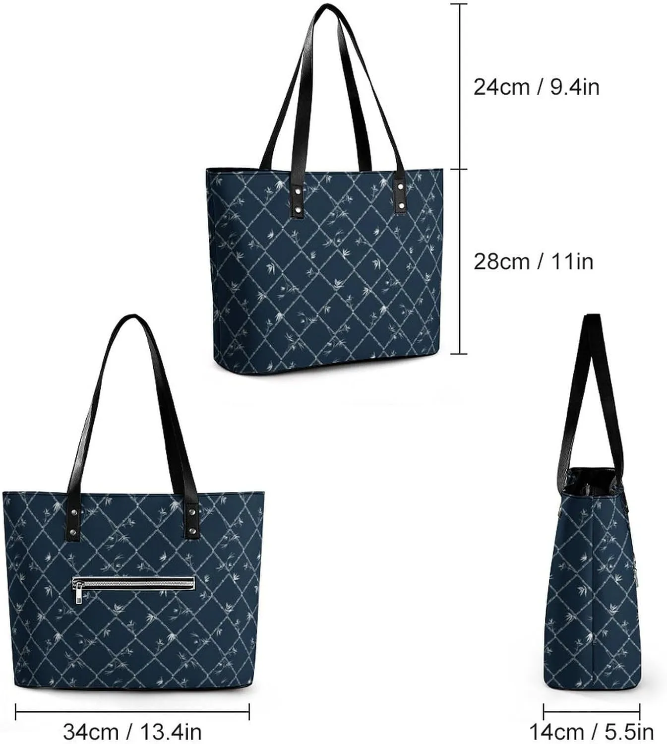 Guitar Hard Rock Hobo Handbags With Zipper Large Capacity Satchel Tote Bag Shoulder Bag