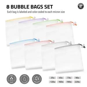 Gutenberg's Bubble Bag Kit | 25µm-45µm-73µm-90µm-120µm-160µm-190µm-220µm | 32-Gallon | Set of 8