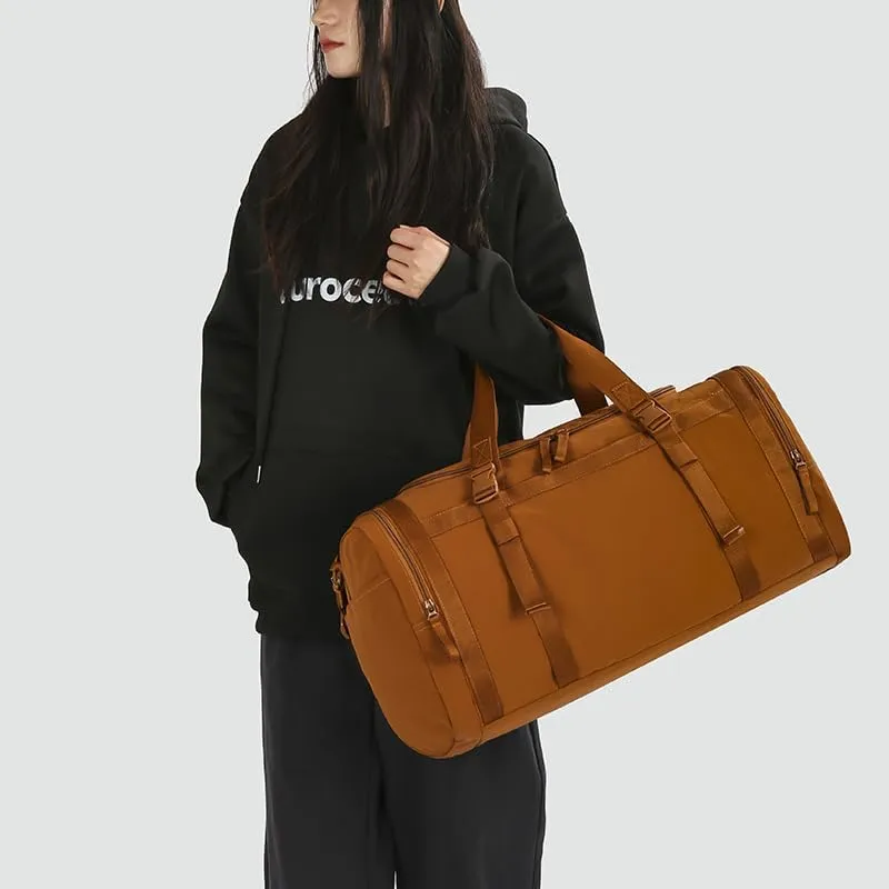 Gym Bag-Small Duffle Travel with Shoe Compartment Personal Item Weekender Sports Bag Weekend a Water-resistant Insulated Pocket & Women Wet(Black)