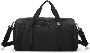 Gym Bag-Small Duffle Travel with Shoe Compartment Personal Item Weekender Sports Bag Weekend a Water-resistant Insulated Pocket & Women Wet(Black)