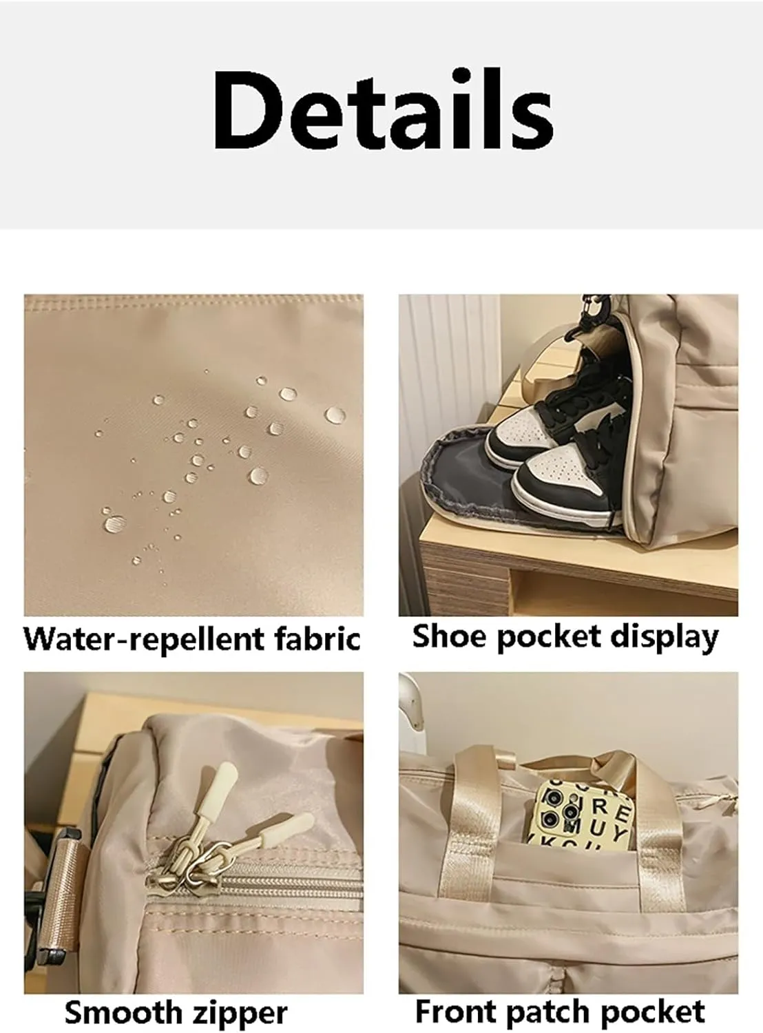 Gym Bag with Shoe Compartment,Storage Bag,Waterproof Sports Duffel Bag for Workout,Independent Shoe Compartment,Waterproof and Wear-Resistant Unisex