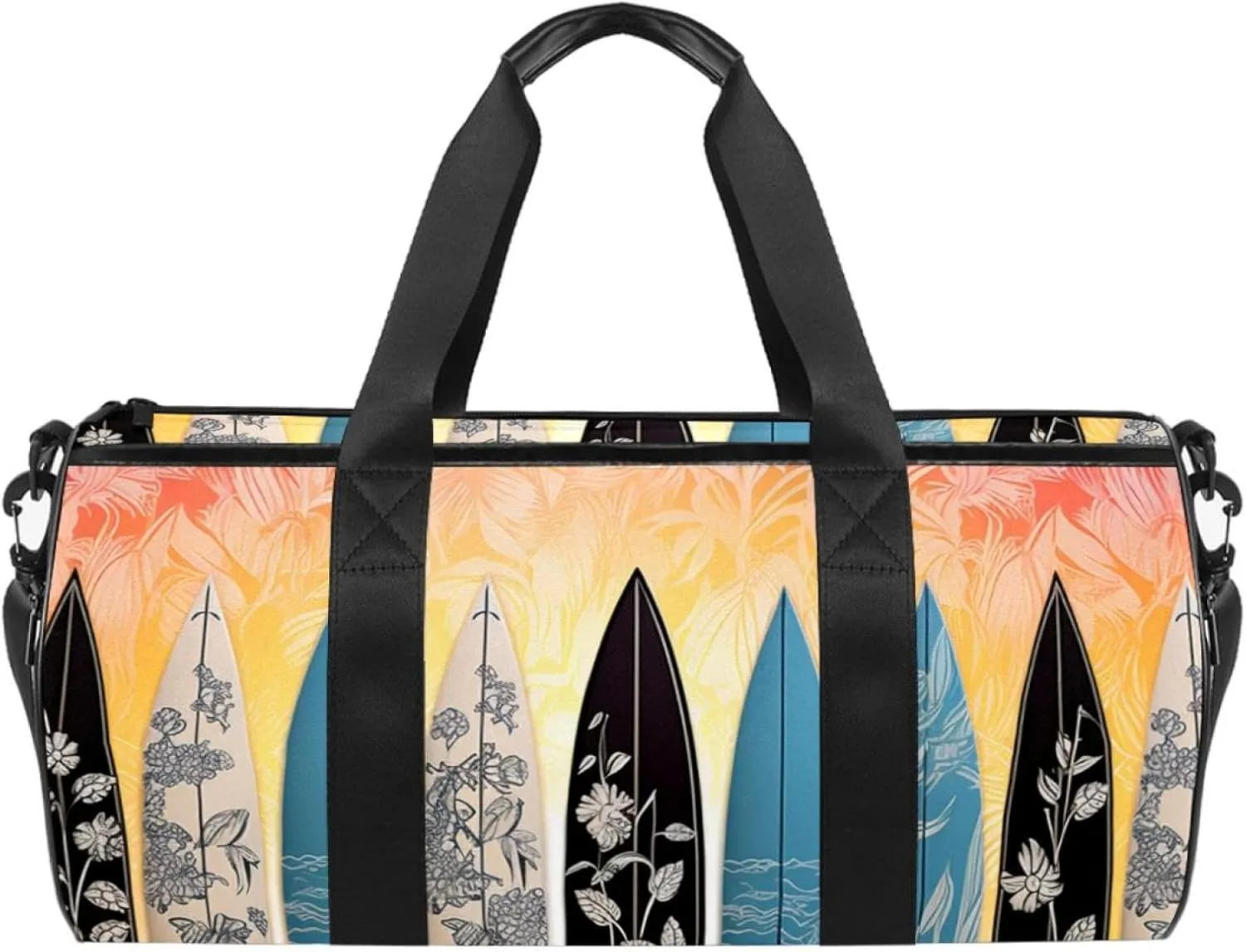 Gym Bags for Women,Duffle Bag for Travel,Floral Tropical Palm Tree,Gym Bag for Men