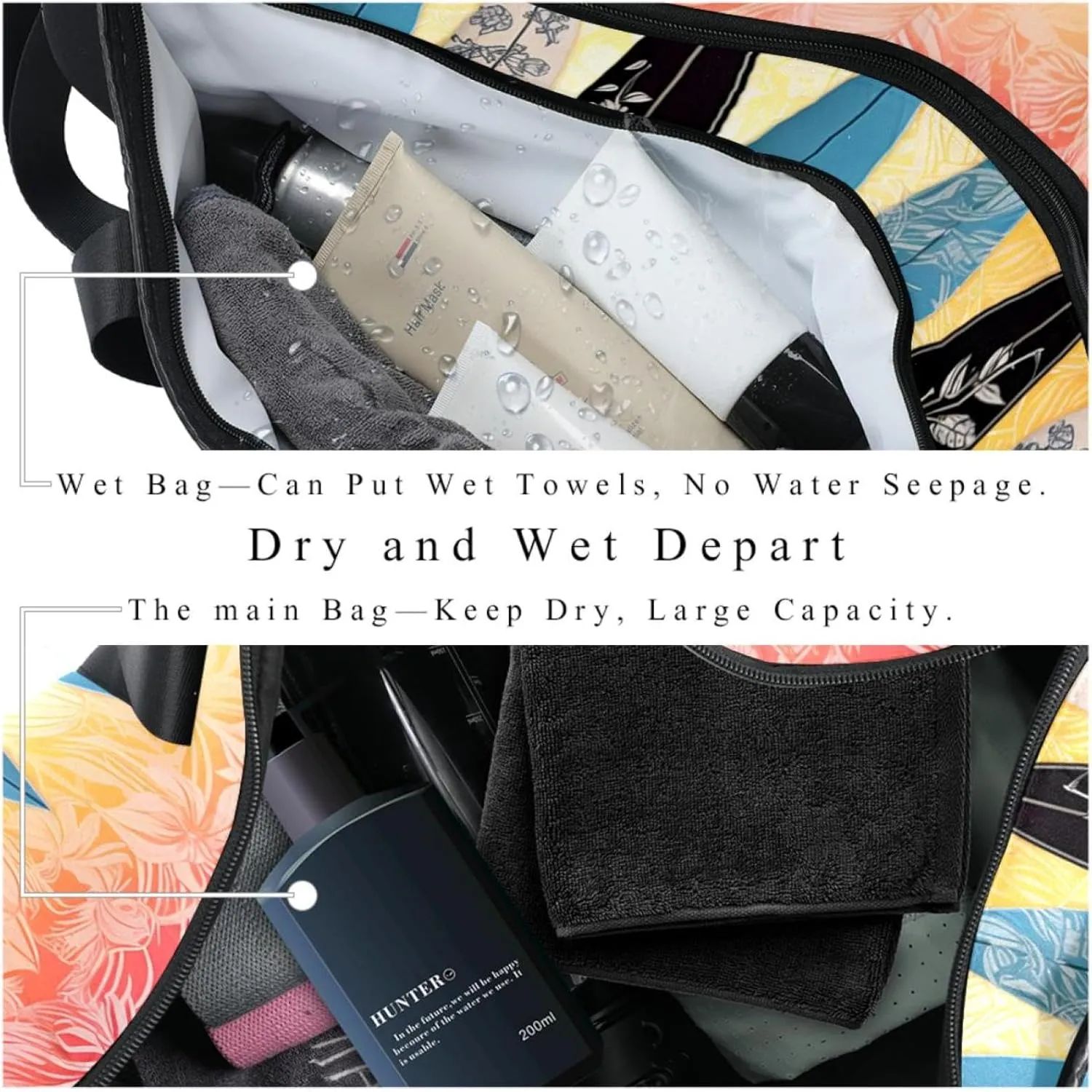 Gym Bags for Women,Duffle Bag for Travel,Floral Tropical Palm Tree,Gym Bag for Men