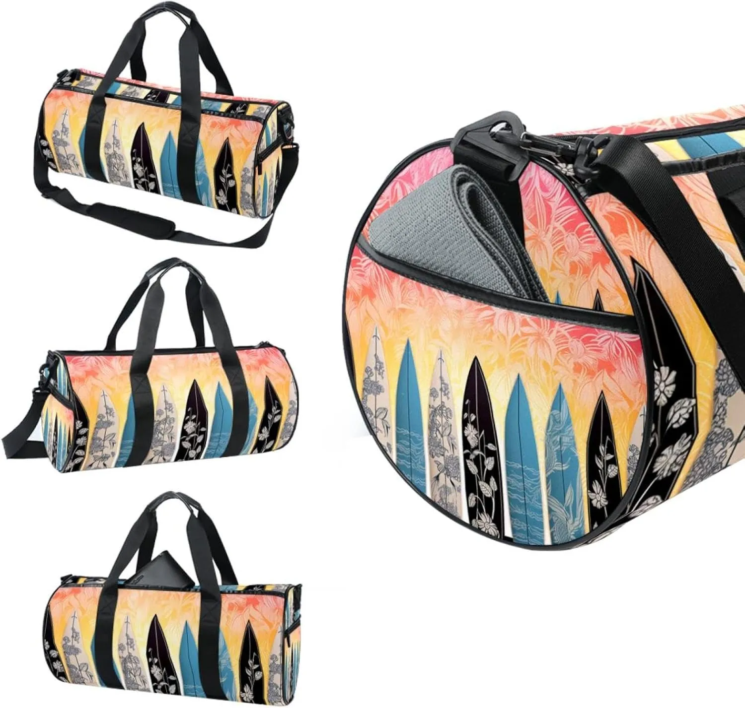 Gym Bags for Women,Duffle Bag for Travel,Floral Tropical Palm Tree,Gym Bag for Men