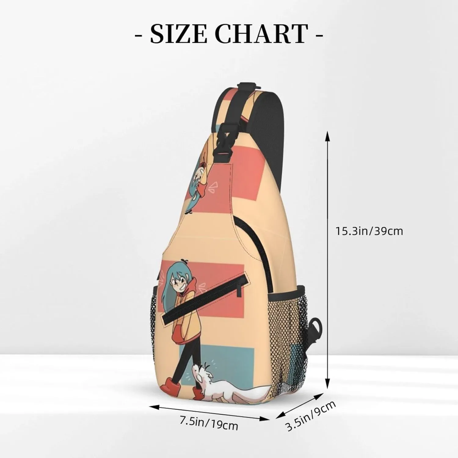 H-ilda Crossbody Chest Bag, Crossbody Convertible Shoulder Bag With Front Pocket, Single Shoulder Chest Bag Black