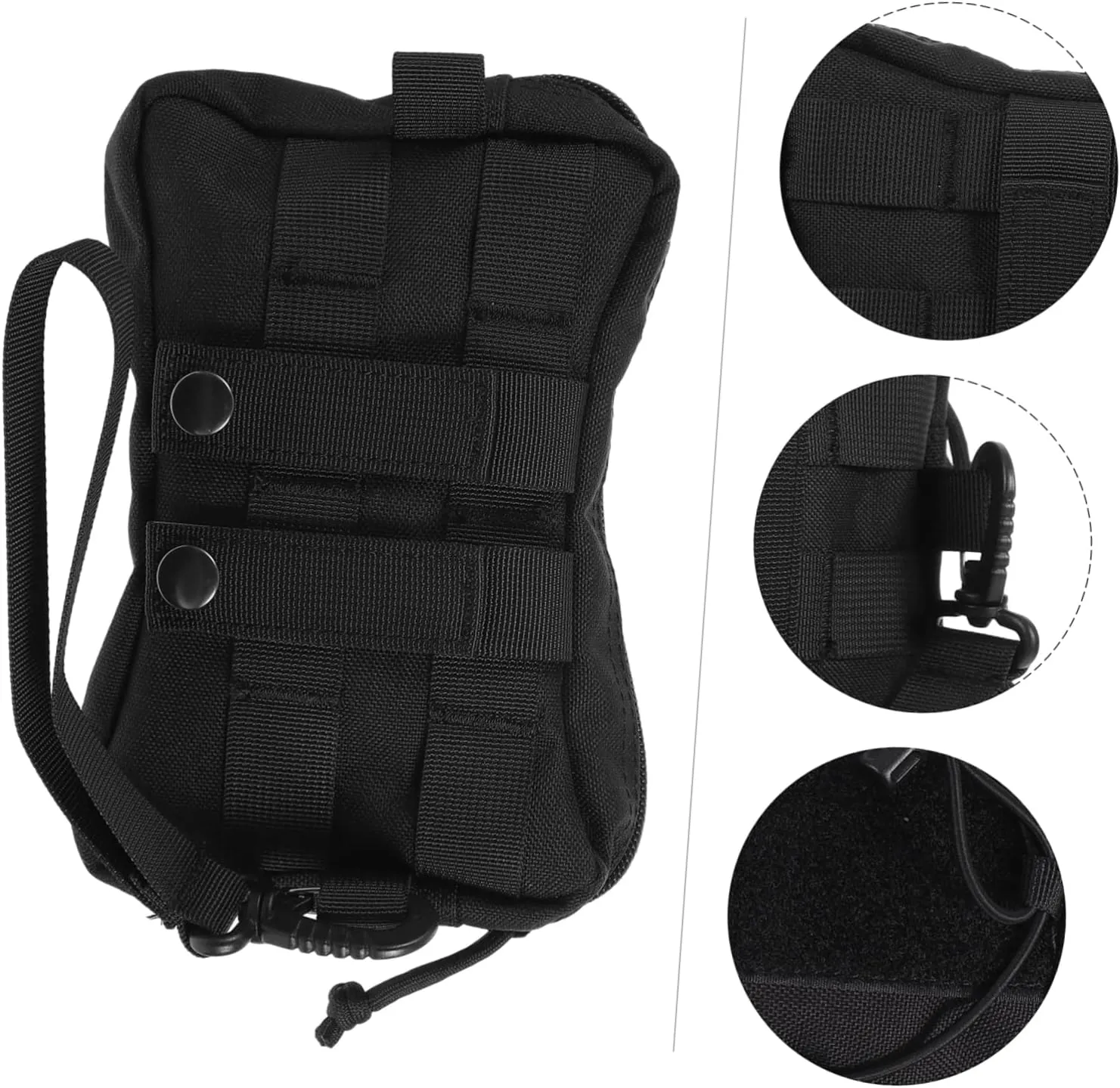 HANABASS Small Pouch Multi Functional Outdoor High-capacity Waist Bag for Earphones Black Mesh Organization