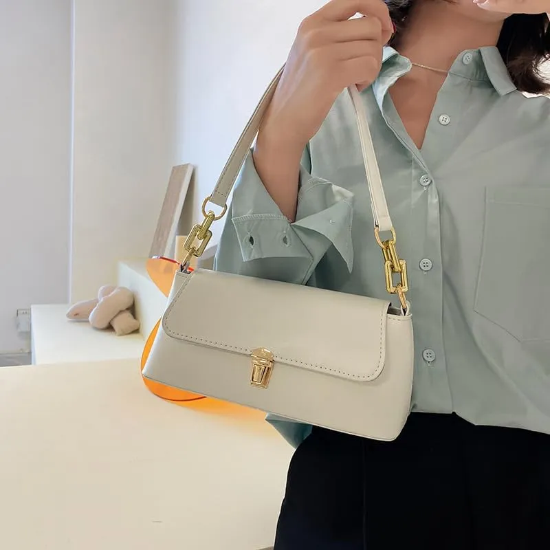Handbags for Women Elegant Leather Wallet Ladies Shoulder Bags Designer Top Handle Armpit Bag Handbag with Chain