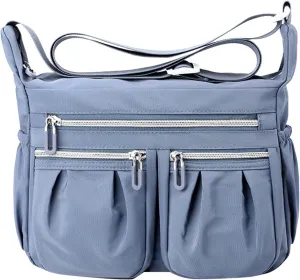 Handbags for Womens Nylon Zipper Tote Bag Capacity Satchel Bags Crossbody Casual Travel Roomy Messenger Bags