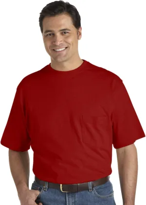 Harbor Bay by DXL Men's Big and Tall Moisture-Wicking Pocket T-Shirt Fire Red 4XLT