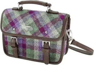 Harris Tweed Bervie Mini Satchel Bag With Adjustable & Removable Shoulder Strap