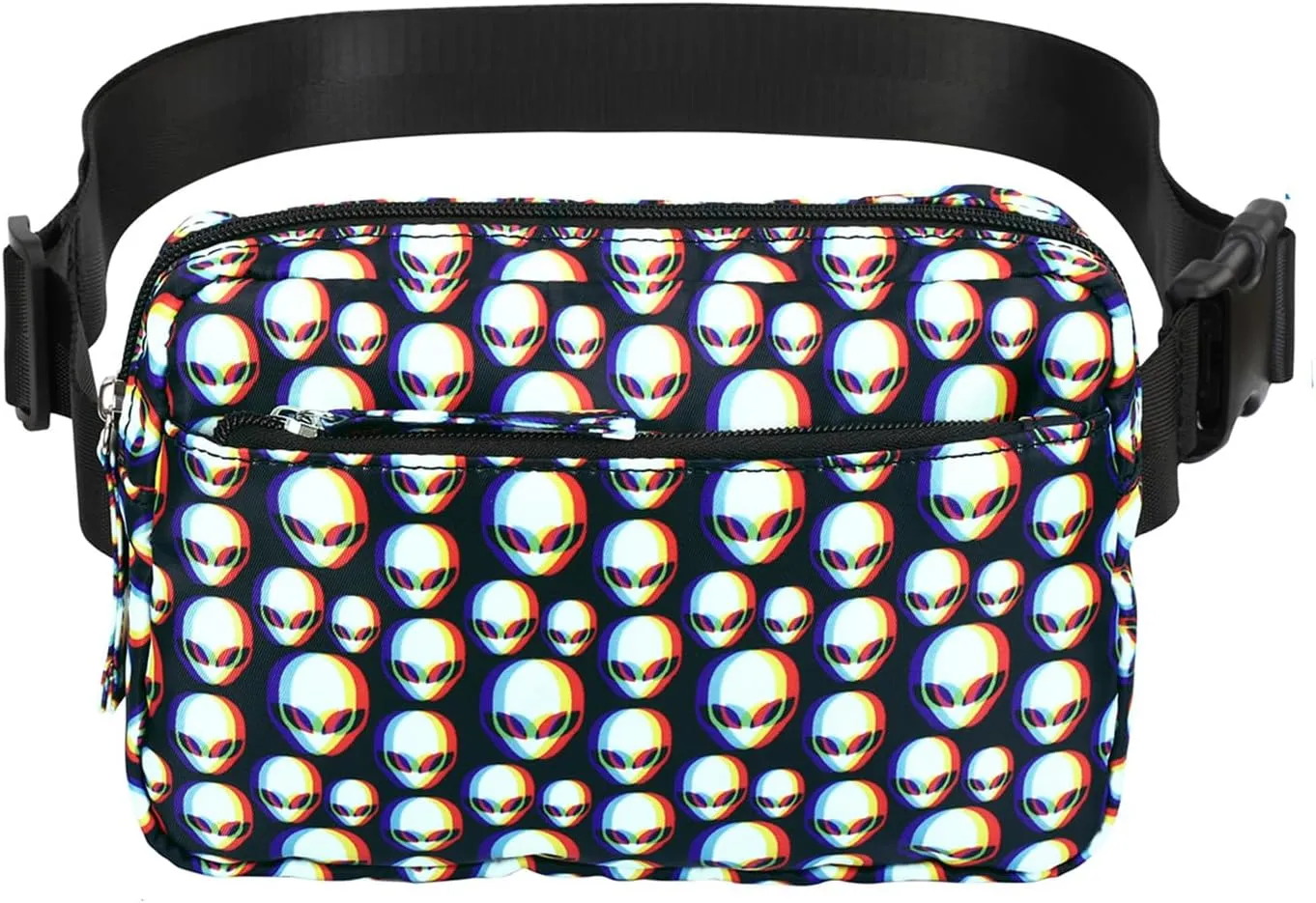 HDE Belt Bag 2L Fanny Pack Cross Body with Adjustable Strap Travel Waist Pack - Zen Alien