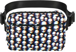 HDE Belt Bag 2L Fanny Pack Cross Body with Adjustable Strap Travel Waist Pack - Zen Alien