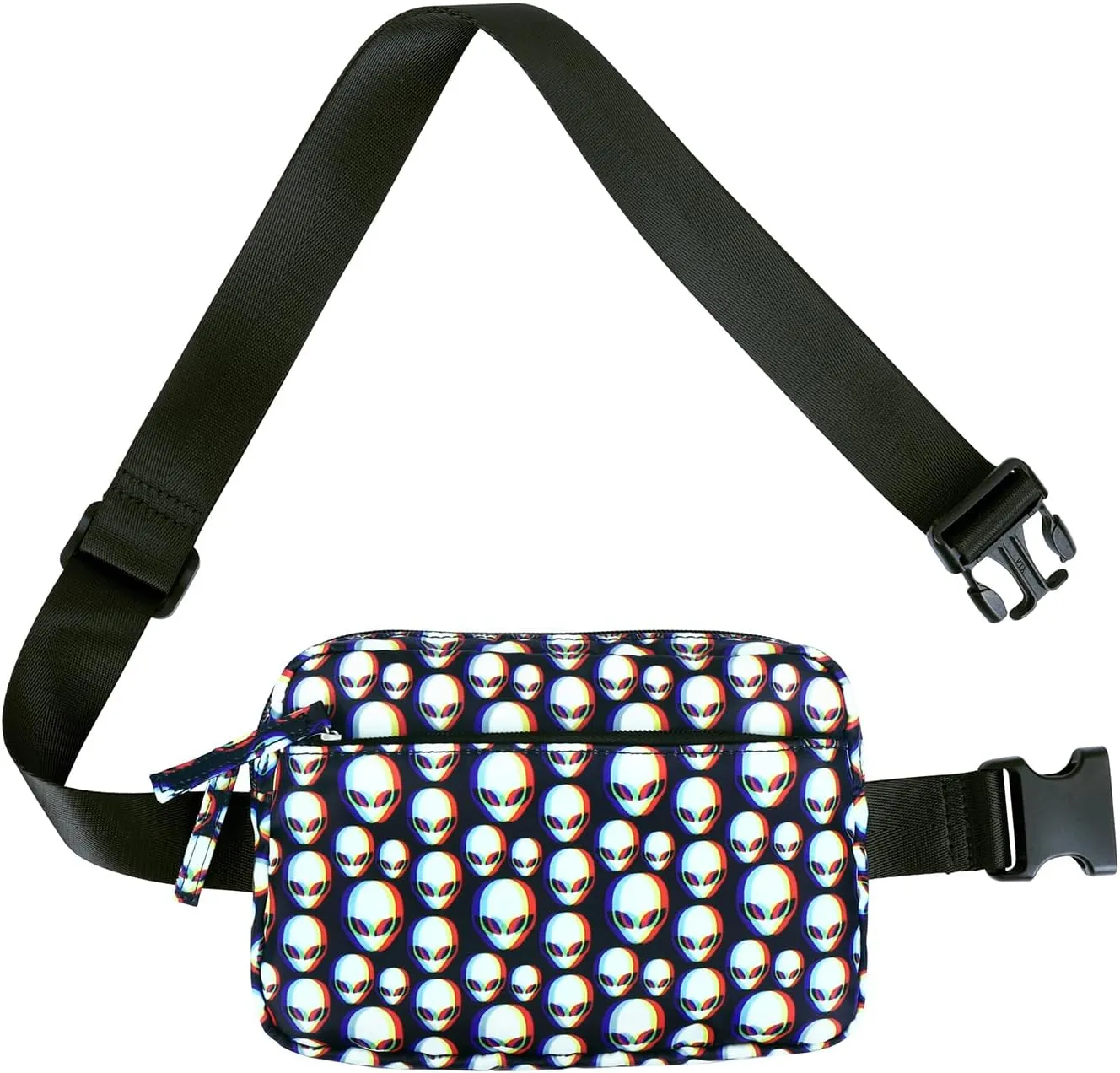 HDE Belt Bag 2L Fanny Pack Cross Body with Adjustable Strap Travel Waist Pack - Zen Alien